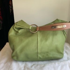 Miu Miu Hobo bag in green with natural handle